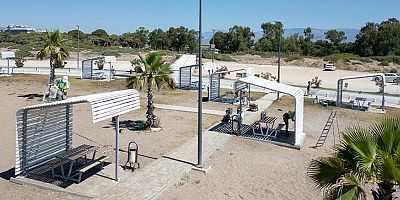 Manavgat Belediyesi'nden Sorgun Boğaz sahiline bakım çalışması