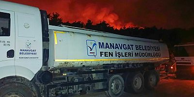 Manavgat Belediyesi'nden yangın bölgelerine destek