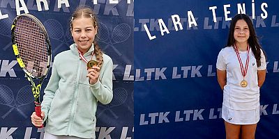Manavgat Belediyesi Tenis Kulübü sporcularından Antalya'da çifte birincilik