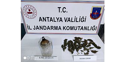 Manavgat'ta 90 gram uyuşturucu madde ile aparat ele geçirildi