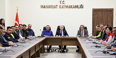 Manavgat'ta afet ve acil durum toplantısı yapıldı