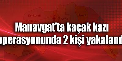 Manavgat'ta kaçak kazı operasyonunda 2 kişi yakalandı