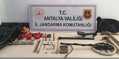 Manavgat'ta kaçak kazı yaptığı iddiasıyla bir kişi yakalandı