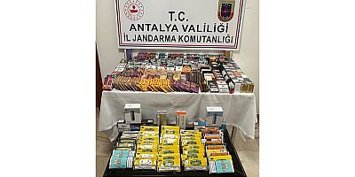 Manavgat'ta Kaçak Tütün ve Sigara operasyonu
