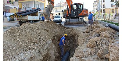 Manavgat’ta yağmur suyu çalışması