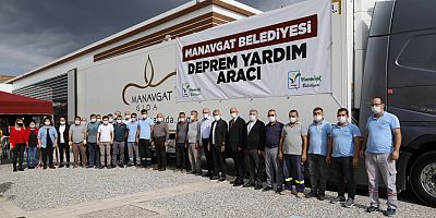 Manavgatlıların İzmir yardımları Başkan Sözen'in kullandığı tır'la yola çıktı