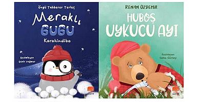 Meraklı Gugu'nun ve Uykucu Ayı Huboş'un maceraları Uçan Fil'in renkli kitaplarında çocukları bekliyor