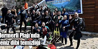 Mermerli Plajı’nda deniz dibi temizliği