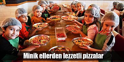 Minik ellerden lezzetli pizzalar