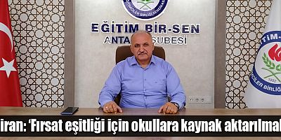 Miran: ‘Fırsat eşitliği için okullara kaynak aktarılmalı’