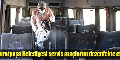 Muratpaşa Belediyesi servis araçlarını dezenfekte etti