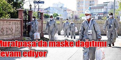 Muratpaşa'da maske dağıtımı devam ediyor