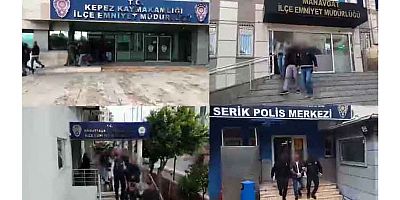 Narkotik Suçları ve Asayiş Suçlarından Aranan Şahıslara Yönelik Yapılan Çalışmalarda 198 Şahıs Yakalandı