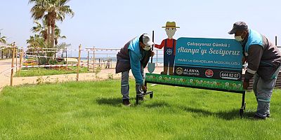 Oba ve Tosmur sahil bandında peyzaj düzenleme çalışmaları başladı