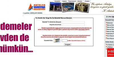 Ödemeler evden de mümkün