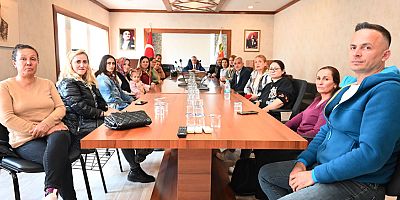 Okul aile birliği başkanlarından Başkan Topaloğlu’na ziyaret