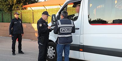 Okul çevreleri ve servis araçları denetlendi