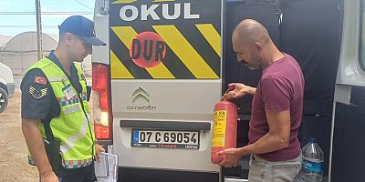 Okul servis araçları denetlendi