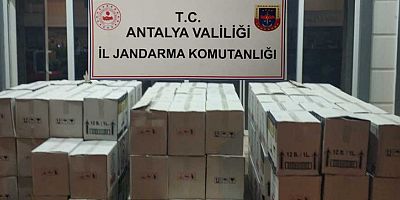 Otel deposunda bin 498 litre kaçak içki ele geçirildi