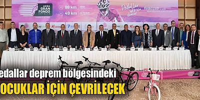 Pedallar deprem bölgesindeki çocuklar için çevrilecek