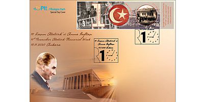 PTT AŞ'den 10 Kasım Atatürk'ü Anma Günü için özelgün zarfı