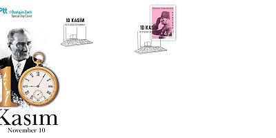 PTT AŞ'den Atatürk'ün Ölüm Yıldönümü anısına özelgün zarfı