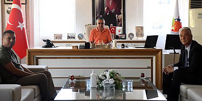 PTT Kemer Şube Müdürü'nden Başkan Topaloğlu'na ziyaret