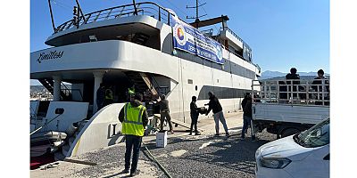 QTerminals Antalya'dan kalkan yardım gemisi İskenderun'a ulaştı