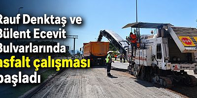 Rauf Denktaş ve Bülent Ecevit Bulvarlarında asfalt çalışması başladı