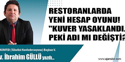 RESTORANLARDA YENİ HESAP OYUNU! 
