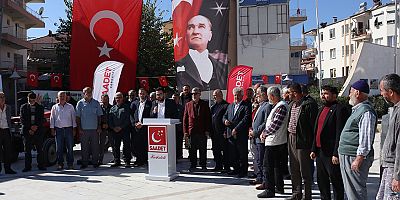 Saadet’ten ‘Toprağa sahip çık, çiftçiye destek ol’ temalı basın açıklaması