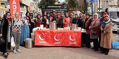 Saadetli kadınlardan anlamlı çorba