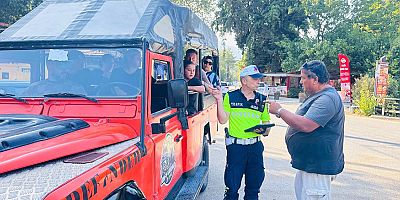 Safari araçları denetlendi