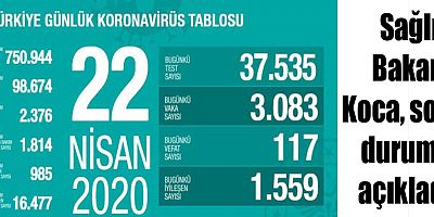 Sağlık Bakanı Koca son durumu açıkladı
