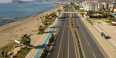 Sahil bandı bisiklet yolunun Kestel etabı tamamlandı