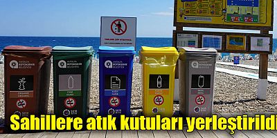 Sahillere atık kutuları yerleştirildi