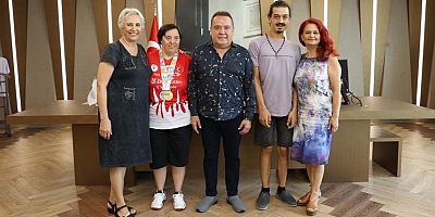 Şampiyon sporcudan Başkan Böcek’e ziyaret