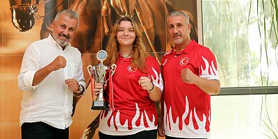 Şampiyon sporcudan Başkan Sözen'e ziyaret