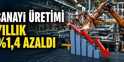 Sanayi üretimi yıllık %1,4 azaldı