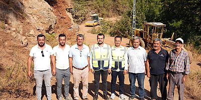 Sapadere'deki 3.6 kilometrelik bağlantı yolu asfalta hazırlanıyor