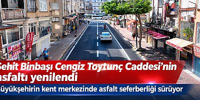 Şehit Binbaşı Cengiz Toytunç Caddesi’nin asfaltı yenilendi