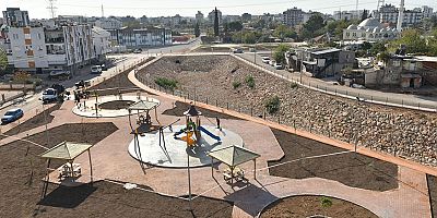 Şelale Mahallesi’nde drenaj hattı çevresine yeşil doku