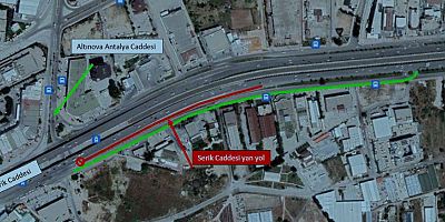 Serik Caddesi’nde bakım çalışması