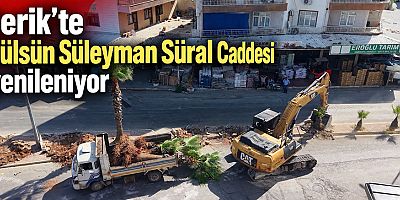 Serik'te Gülsün Süleyman Süral Caddesi yenileniyor
