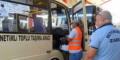 Serik’te toplu ulaşım araçları denetlendi