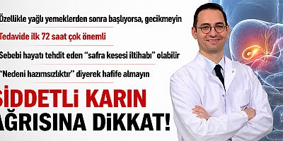 Şiddetli karın ağrısına dikkat!