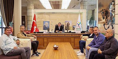 Side Taksi Durak Başkanı ve taksici esnafından Manavgat Belediyesi'ne ziyaret