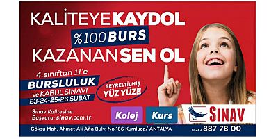 Sınav Koleji'nde bursluluk sınavları başlıyor