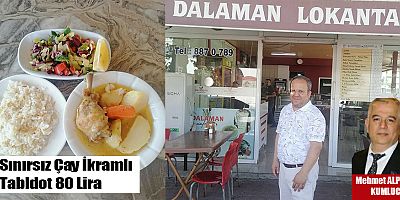 Sınırsız Çay İkramlı Tabldot 80 Lira