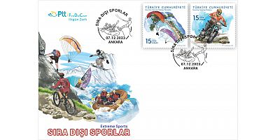 Sıra Dışı Sporlar Konulu Anma Pulu ve İlkgün Zarfı